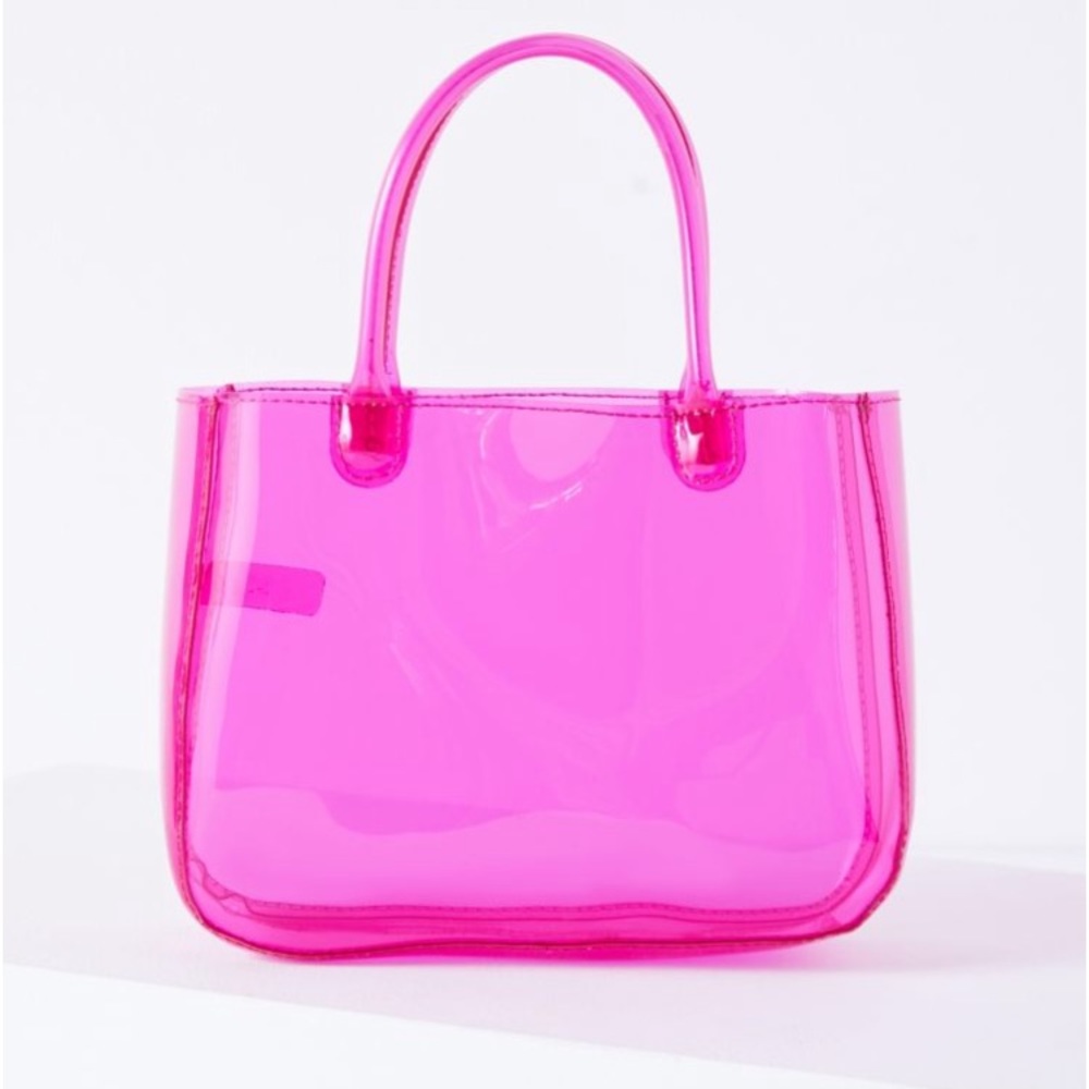Square clear mini tote bag